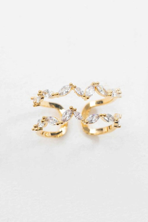 Double Layer Adjustable Gold Coated Ring