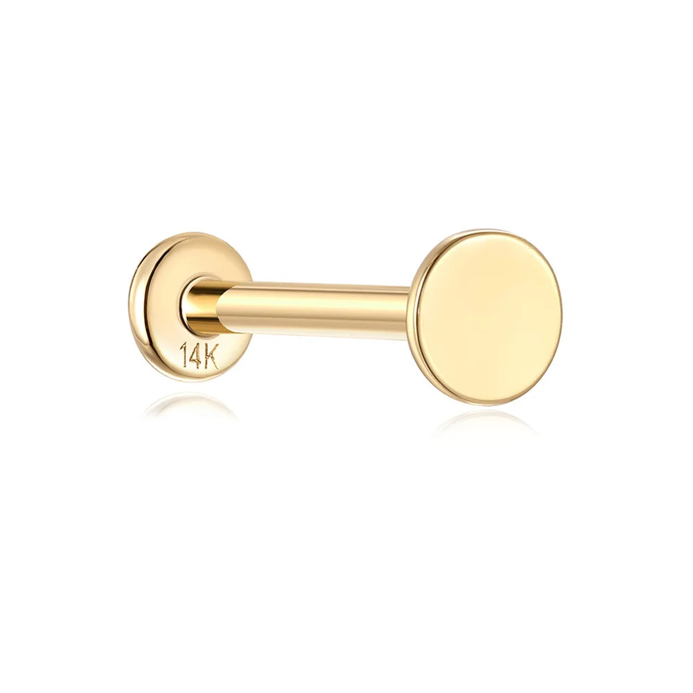 14k Solid Gold Stud Ear Climber