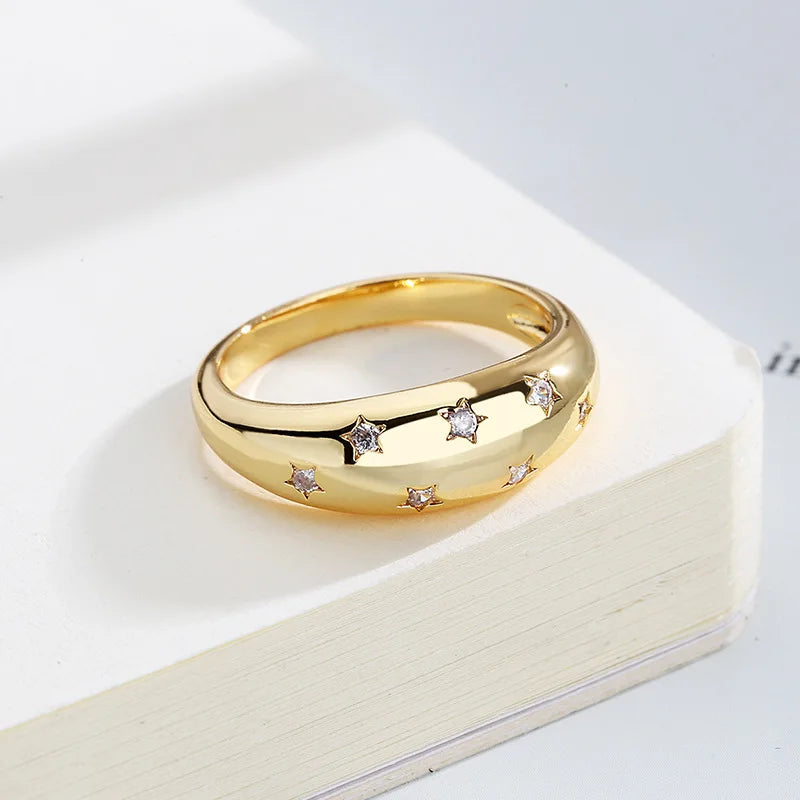 Crystal Star Chunky Ring