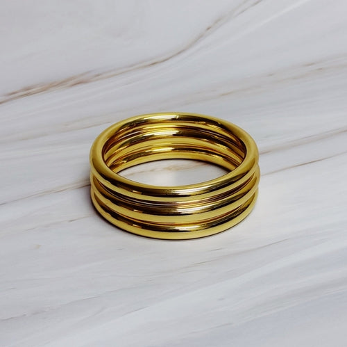 Golden Stack Bangle Set (Set of 3)