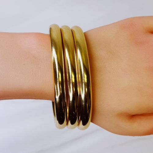 Golden Stack Bangle Set (Set of 3)