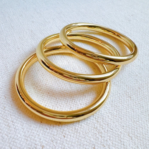 Golden Stack Bangle Set (Set of 3)
