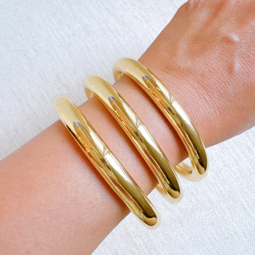 Golden Stack Bangle Set (Set of 3)