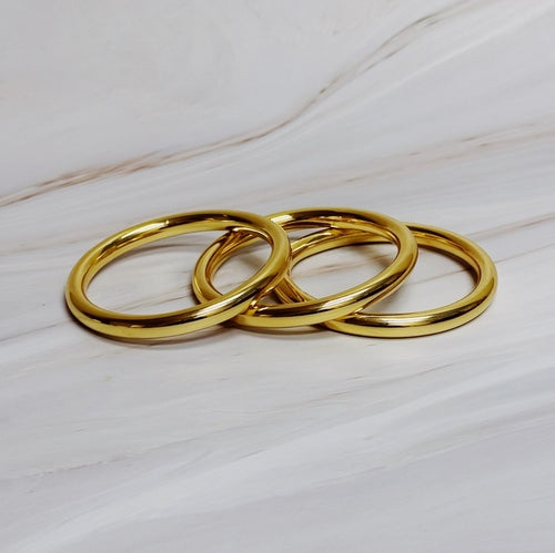 Golden Stack Bangle Set (Set of 3)