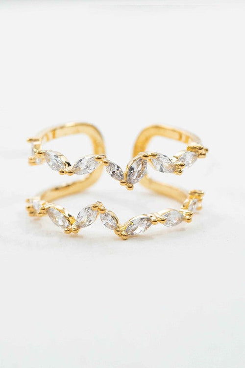 Double Layer Adjustable Gold Coated Ring